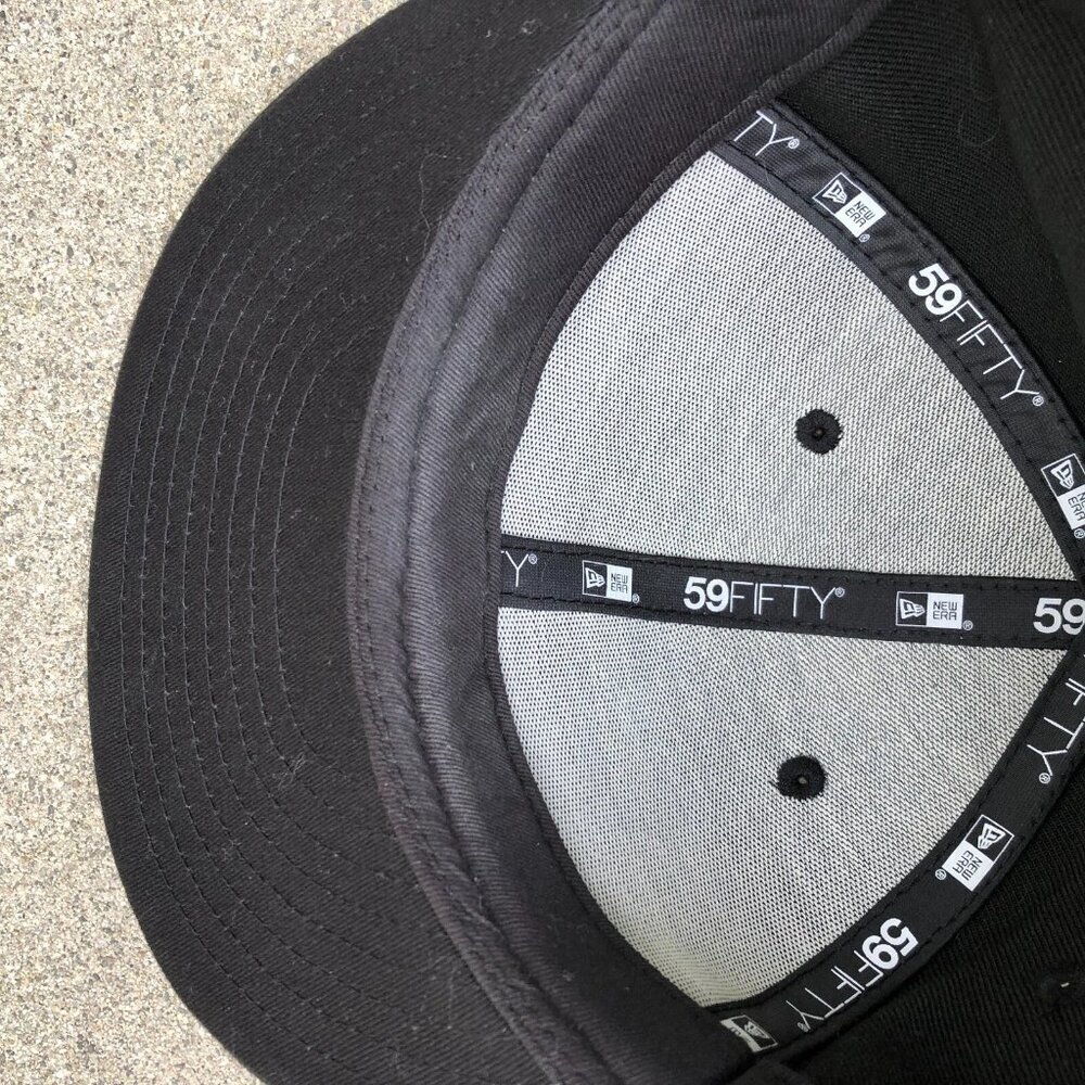 NEW ERA Utah Jazz Fitted Hat 7 1/4 Black Men's 59Fifty Cap NBA Basketball - Picture 7 of 8